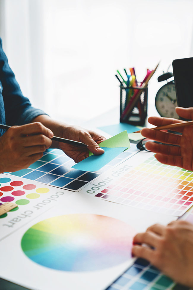 Meeting with client for Print Marketing and Design Services